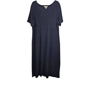 💥Nicole Studio New York Short Sleeve Black Vintage Crepe Maxi Dress